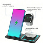 Carregador sem fio 3 em 1 para iPhone - Stand Pad