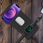 Carregador Ultra Slim de Couro Dobrável por Indução