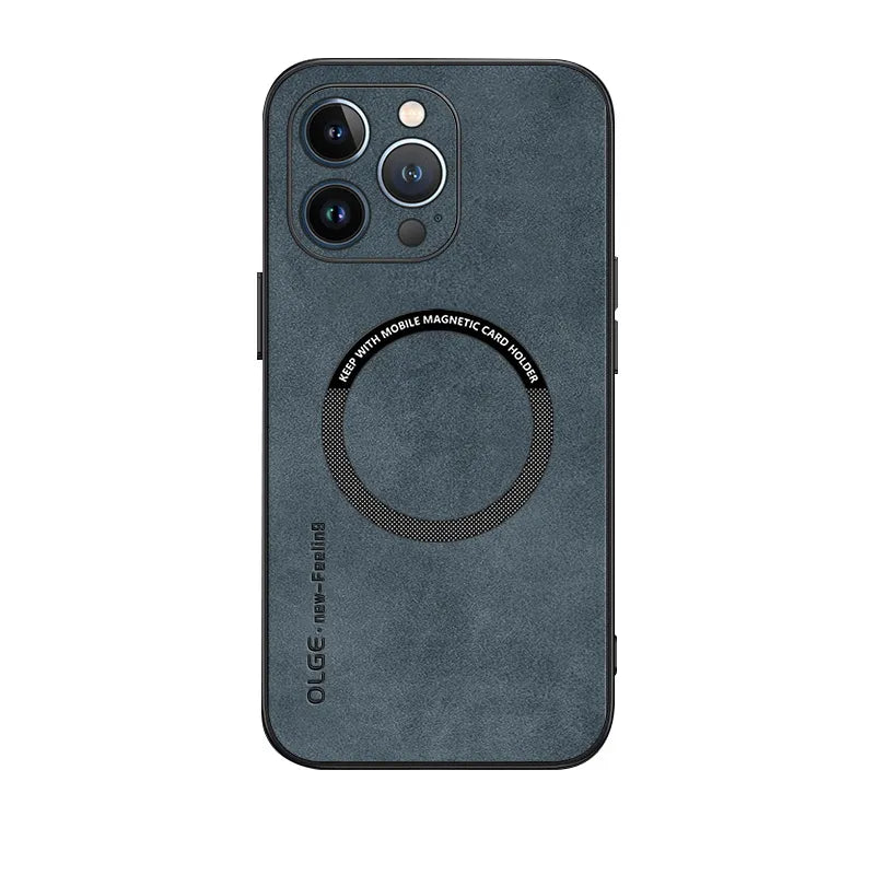 Case iPhone de Couro Luxury MagSafe